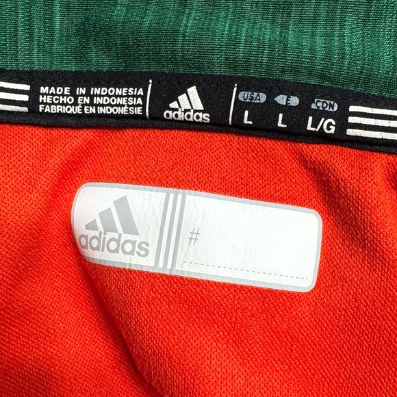 Adidas Men’s Miami Hurricanes Long Sleeve Quarter Zip Pullover Size L - Picture 5 of 8